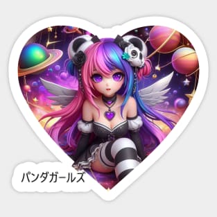 Goth Fairy Panda Girl Sticker